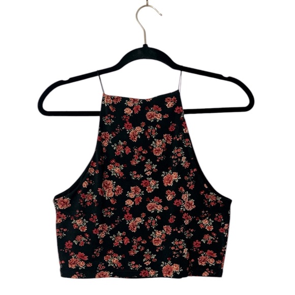 Forever 21 Floral Cropped Tank Top - Large - Picture 2 of 5